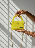 MINI GLASS CRYSTAL BEAD BAG-LEMON