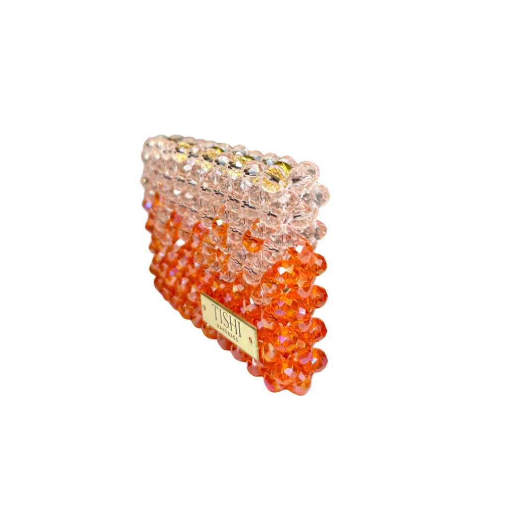 GLASS CRYSTAL MAGNETIC WALLET-ORANGE OMBRE