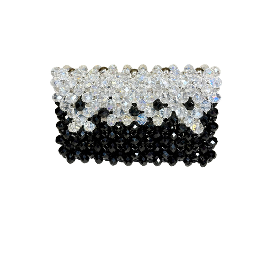 GLASS CRYSTAL MAGNETIC WALLET-BLACK OMBRE