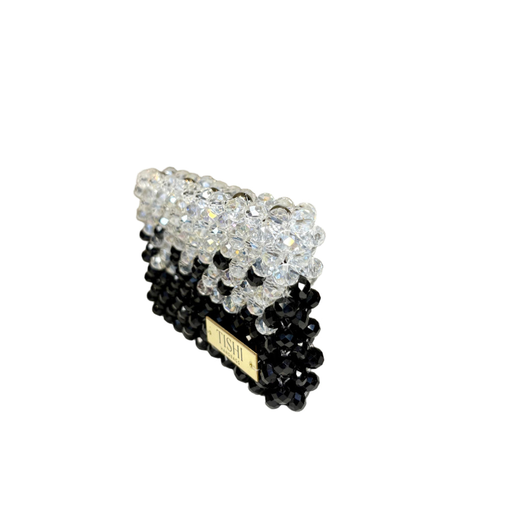GLASS CRYSTAL MAGNETIC WALLET-BLACK OMBRE