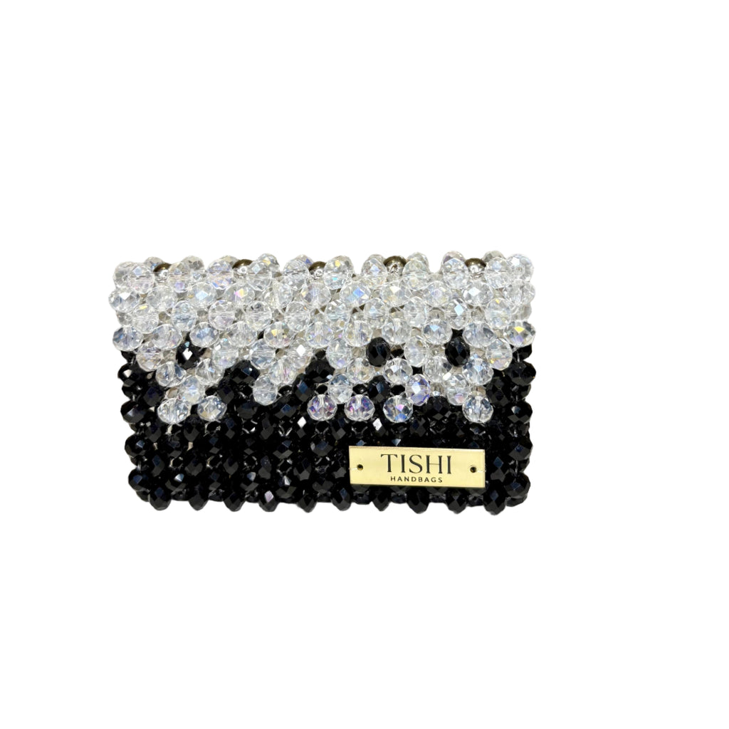 GLASS CRYSTAL MAGNETIC WALLET-BLACK OMBRE