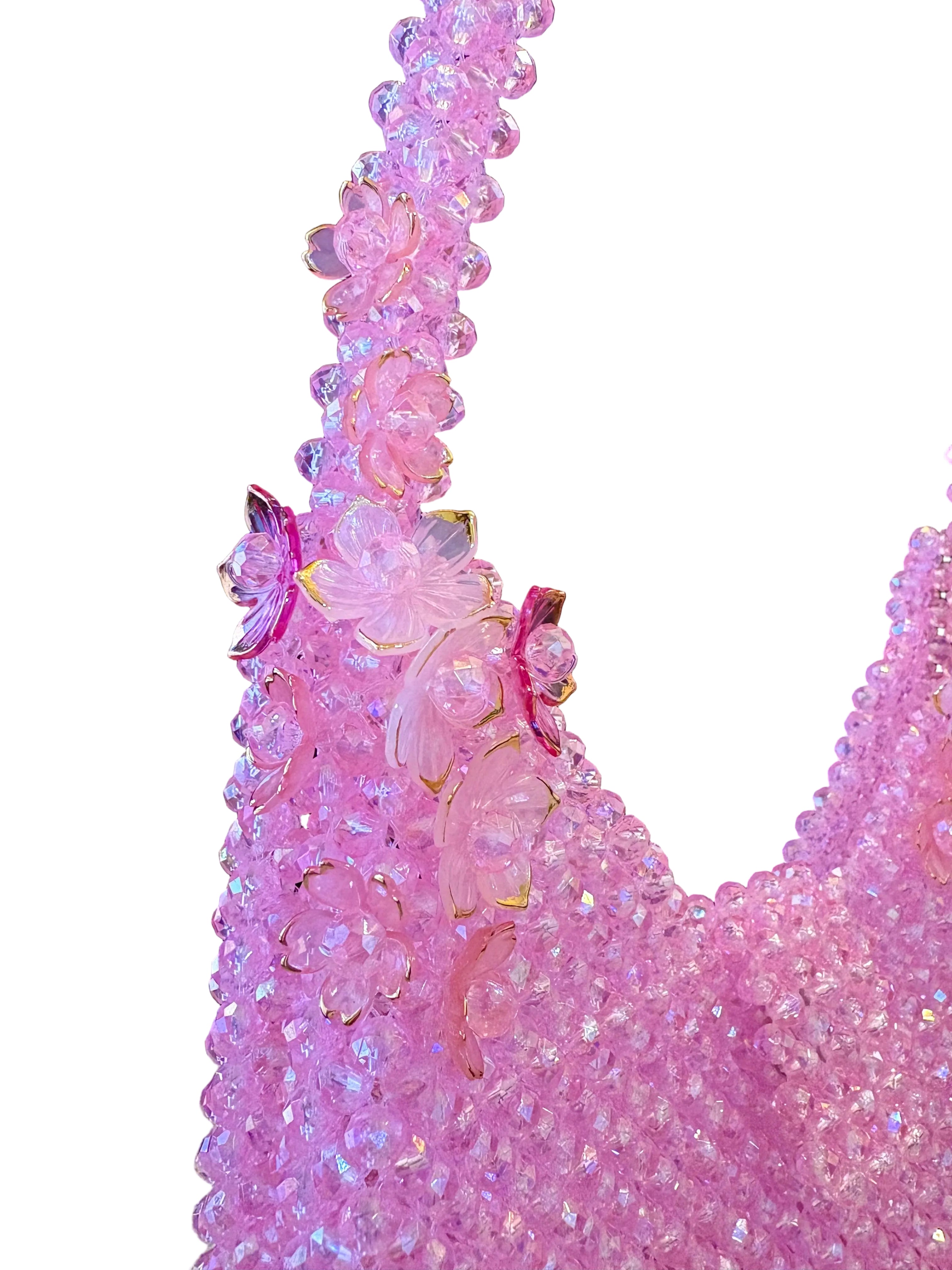 PINK FLORA HANDBAG